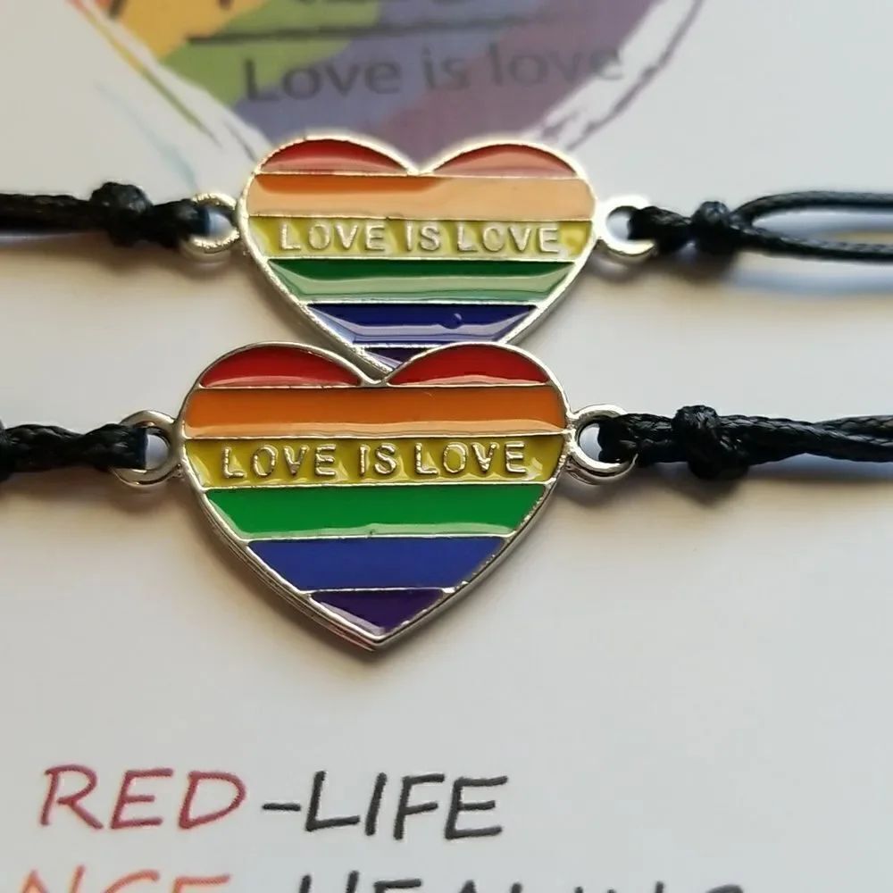 PRIDE rainbow couples bracelets - Picture 5 of 7